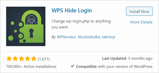 Install the WPS Hide Login plugin to hide the URL