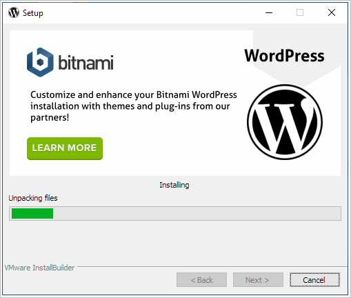 bitnami WordPress install