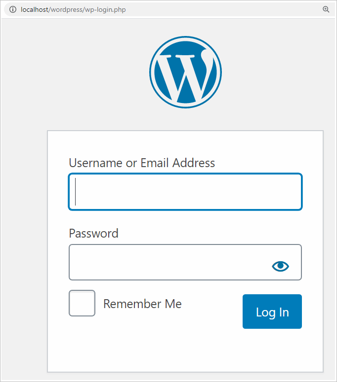 WordPress login details