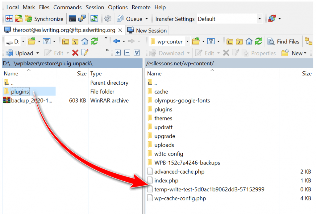 restore by dragging files