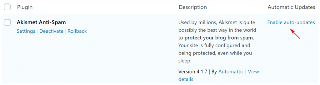 WordPress enable plugin auto update