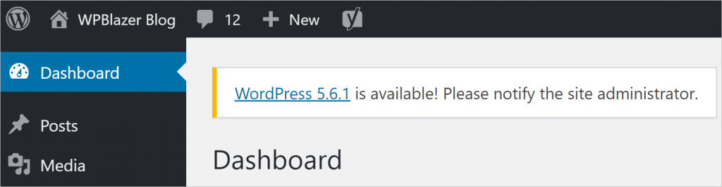 WordPress update new version