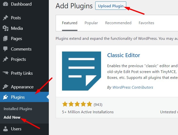 Upload WP Plugin