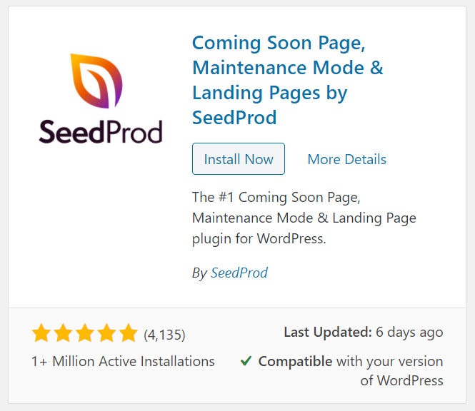 SeedProd WordPress Maintenance Mode Plugin