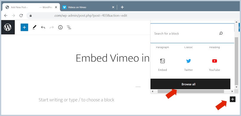 Embed your Vimeo videos and loop them