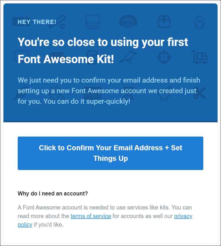 Font Awesome thank-you page