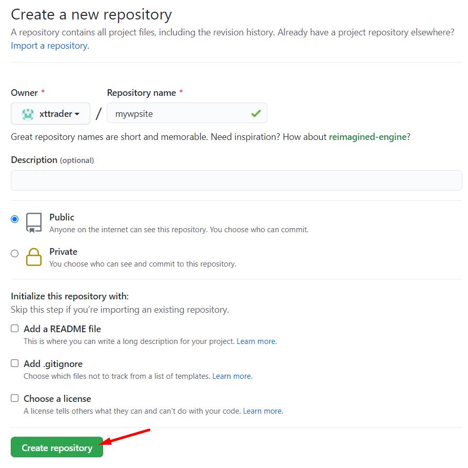 GitHub repository settings