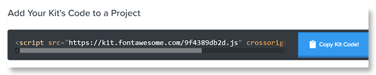 Font Awesome Kit Code