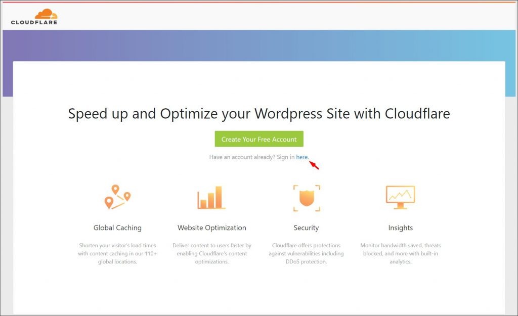 A screenshot of WordPress Cloudflare plugin dashboard