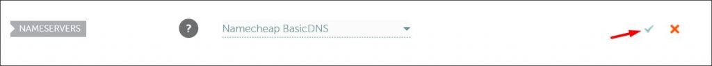 A screenshot of Namecheap BasicDNS option