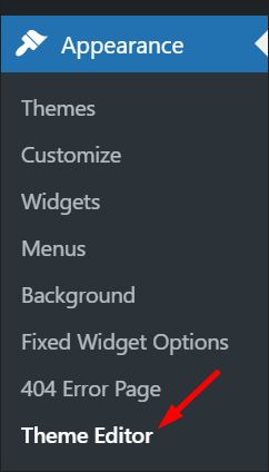 Where to access theme editor in WordPress