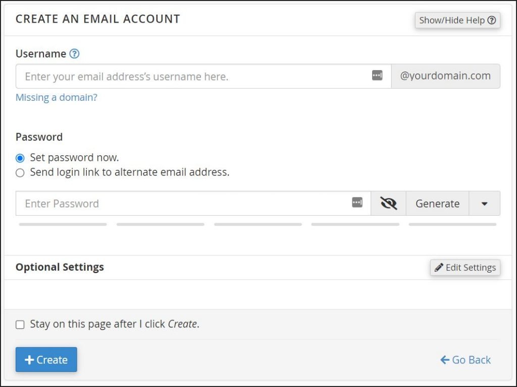 A screenshot of detailed email settings.