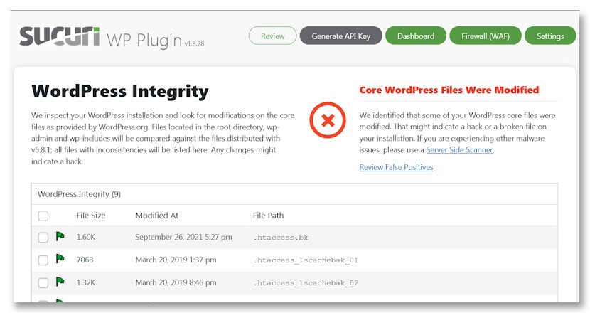 Sucuri Dashboard