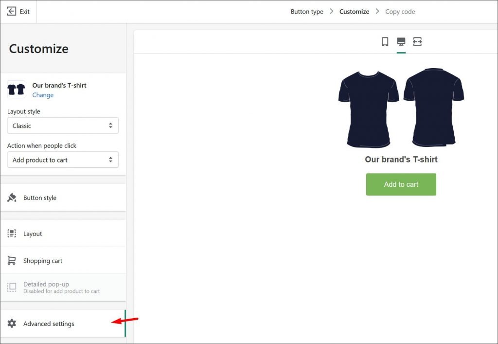 Customizing your Shopify buy button 