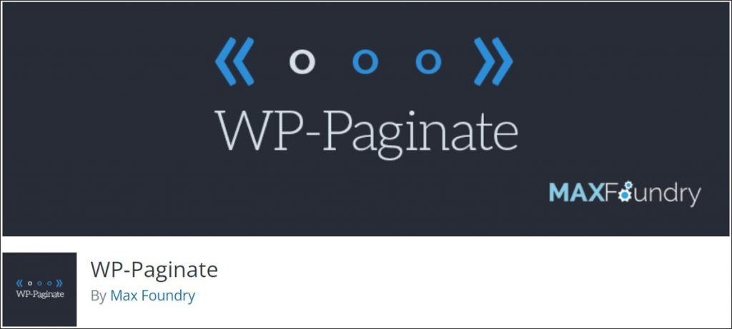 A screenshot of WP Paginate plugin header.