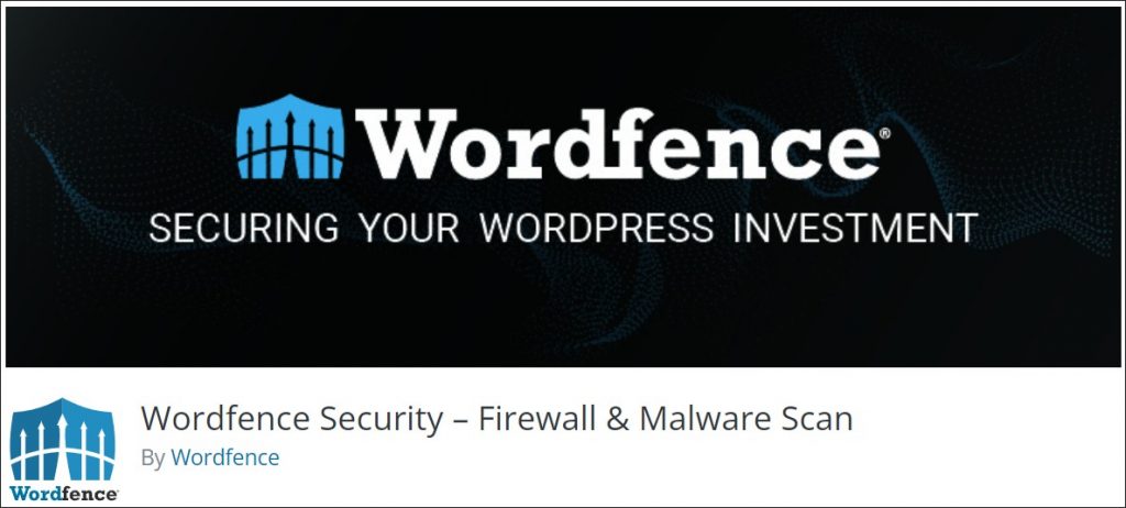 A screenshot of Wordfence - a WP Firewall and Malware scanner, protecting you from common WordPress security vulnerabilities.