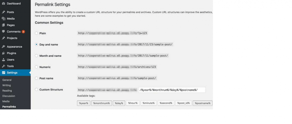 Permalink Settings