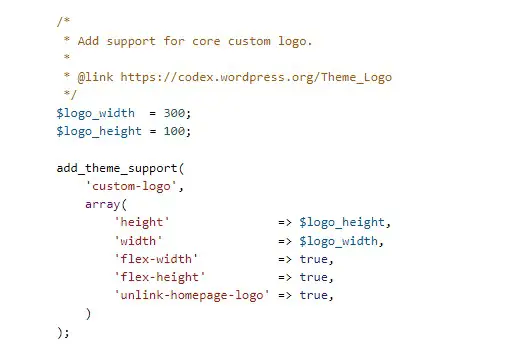 Change Logo Size with PHP Code