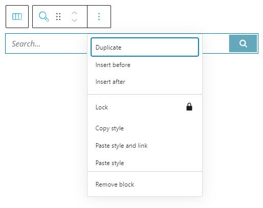 add the Kubio search block to a pag