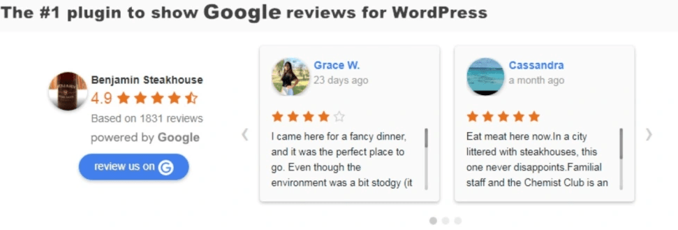 Plugin for Google Reviews Plugin